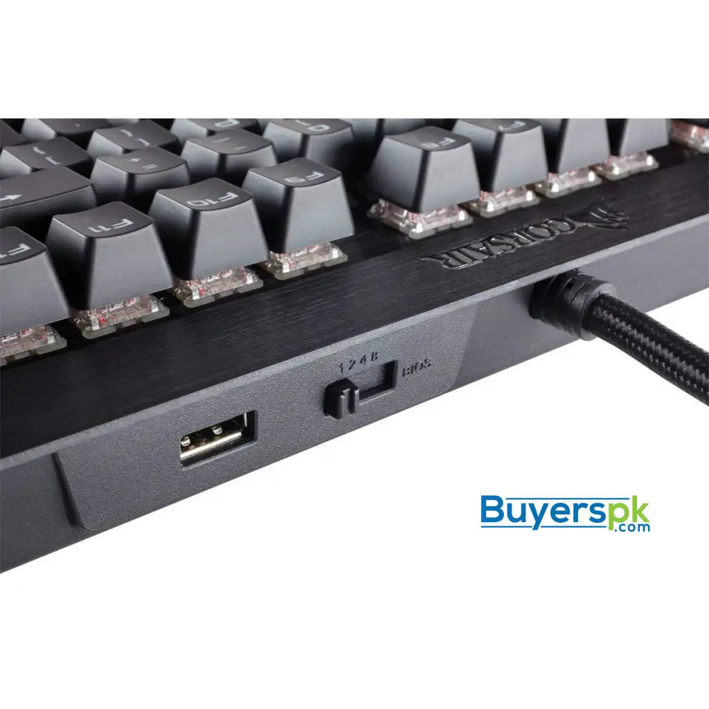 CORSAIR K70 LUX RGB Mechanical Gaming Keyboard - USB Passthrough & Media Controls - Linear & Quiet - Cherry MX Red - RGB LED Backlit - CORSAIR K70 LUX RGB Mechanical Gaming Keyboard - USB Passthrough & Media Controls - Linear & Quiet - Cherry MX Red - RGB LED Backlit -